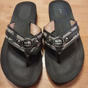 Coach Black and Gray Sandals